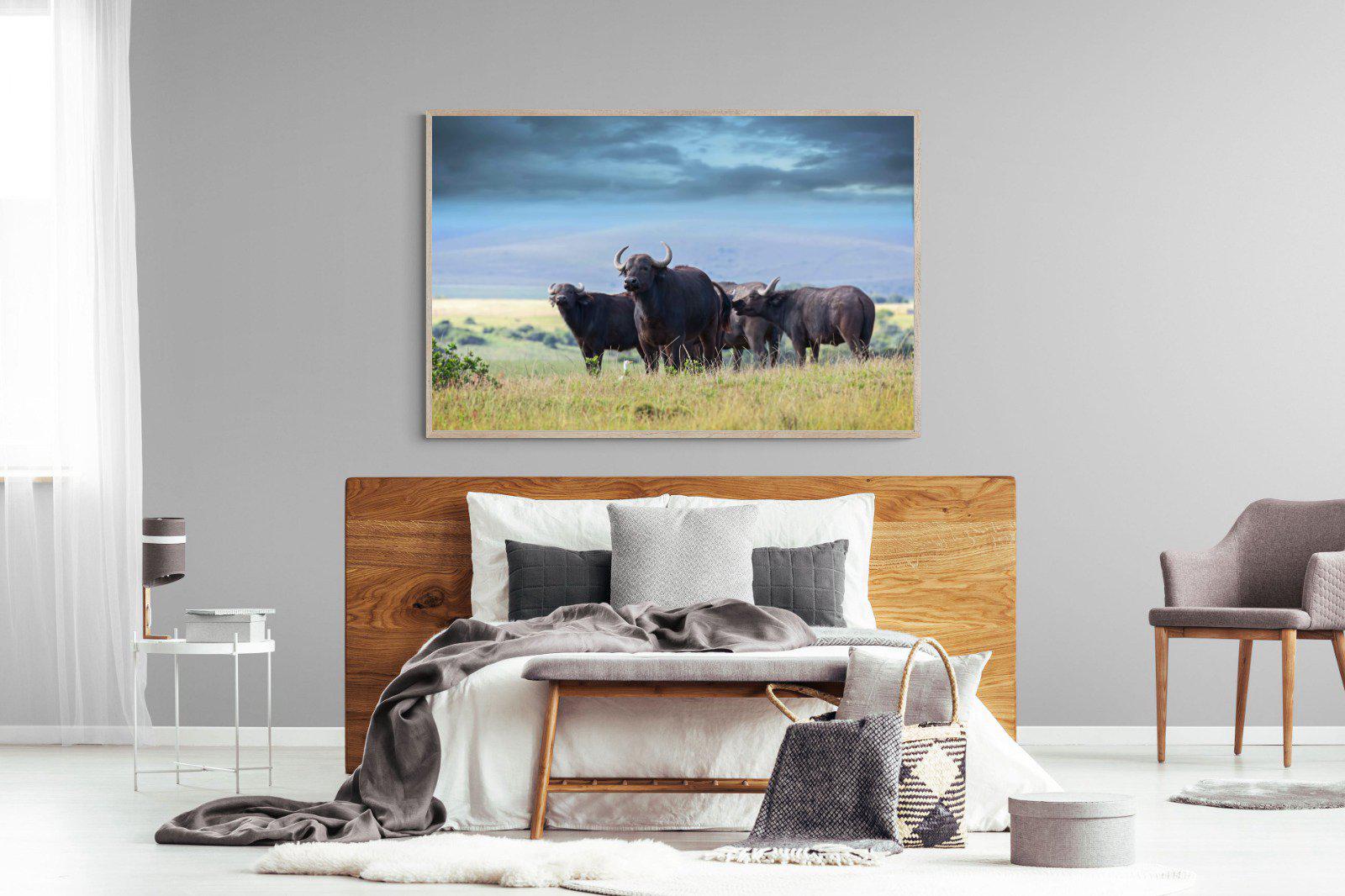 Buffalo-Wall_Art-150 x 100cm-Mounted Canvas-Wood-Pixalot
