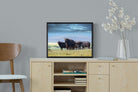 Buffalo-Wall_Art-60 x 45cm-Mounted Canvas-Black-Pixalot