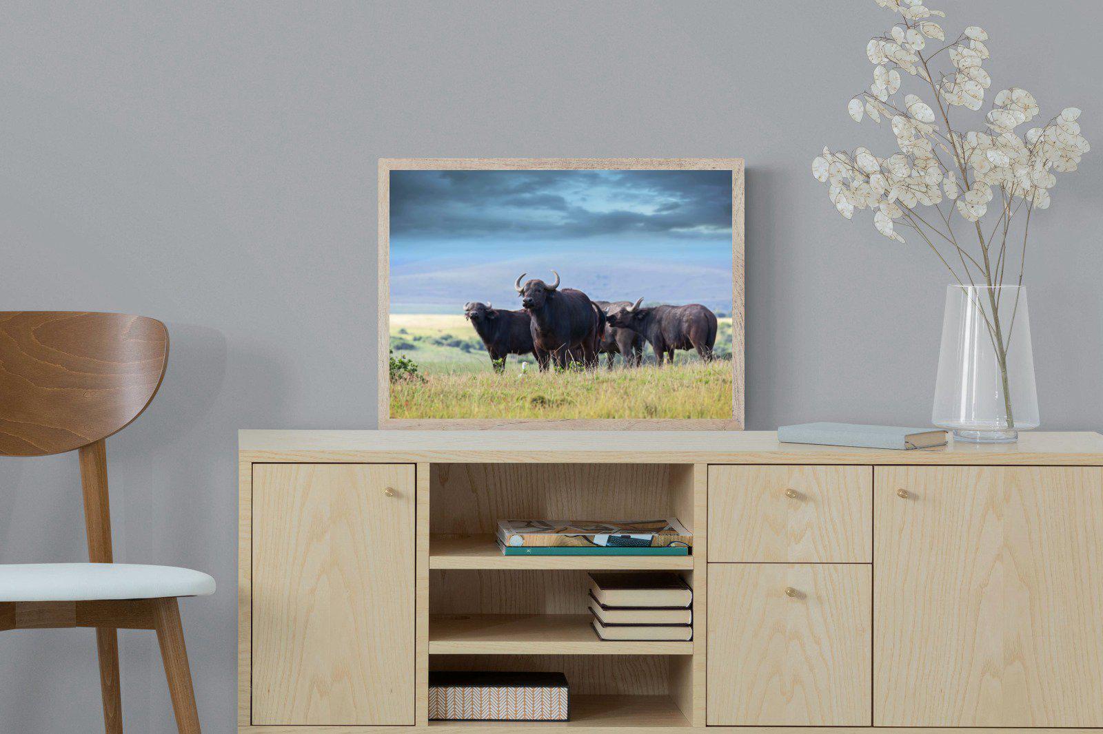 Buffalo-Wall_Art-60 x 45cm-Mounted Canvas-Wood-Pixalot