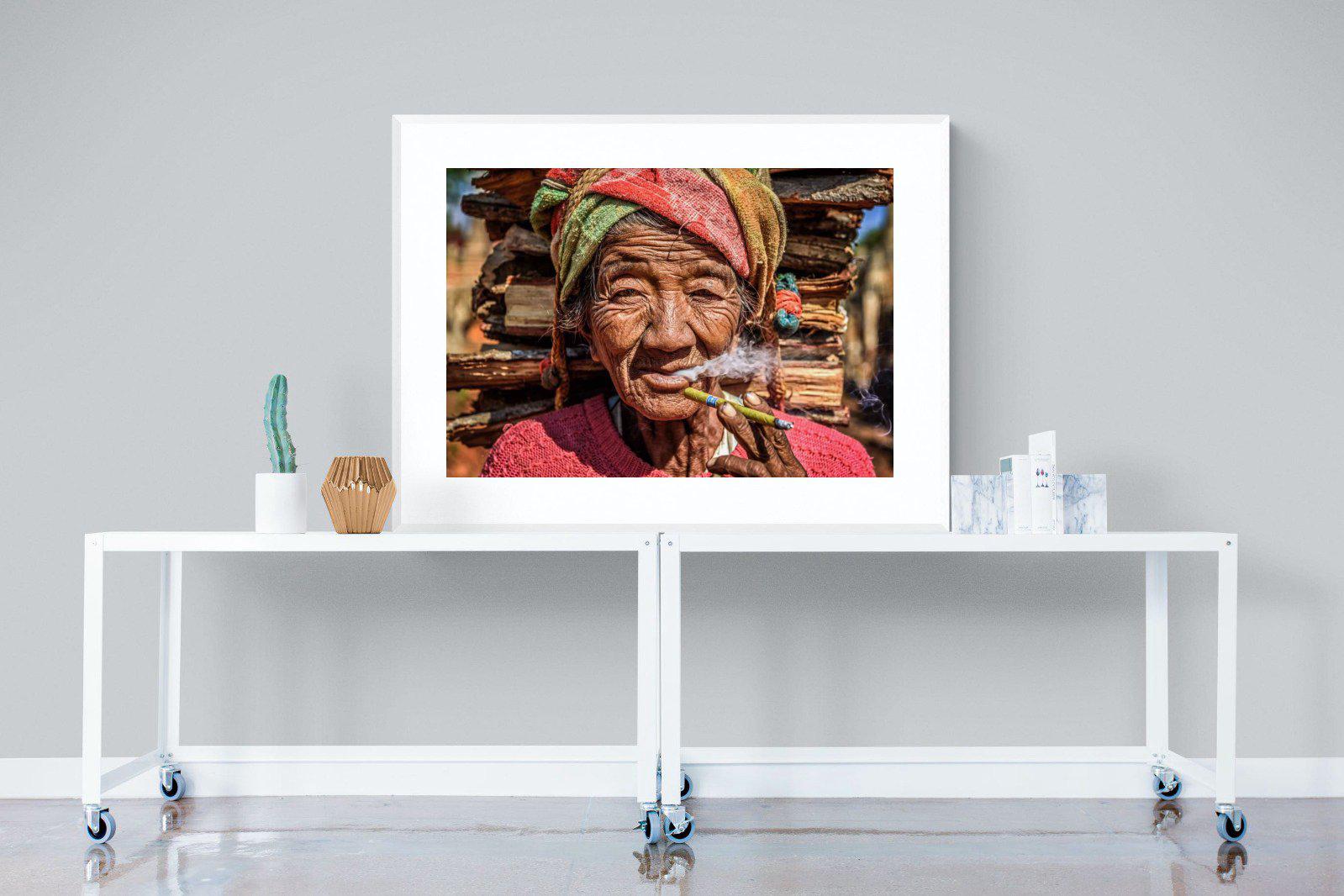 Burma-Wall_Art-120 x 90cm-Framed Print-White-Pixalot