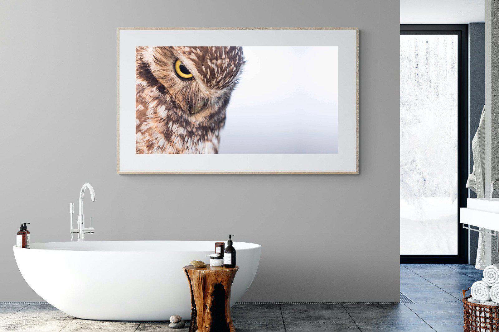 Burrowing Owl-Wall_Art-180 x 110cm-Framed Print-Wood-Pixalot