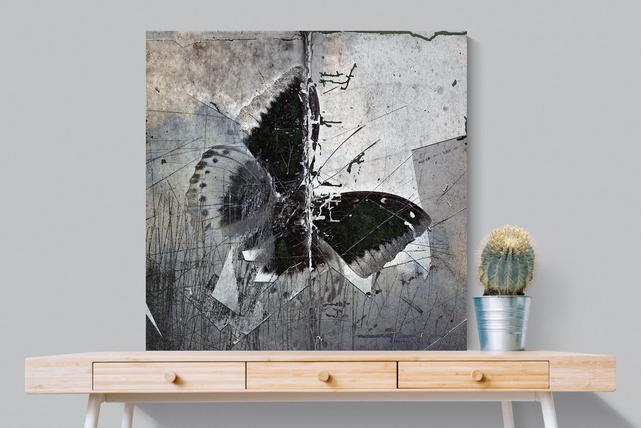 Butterfly Art-Wall_Art-100 x 100cm-Mounted Canvas-No Frame-Pixalot