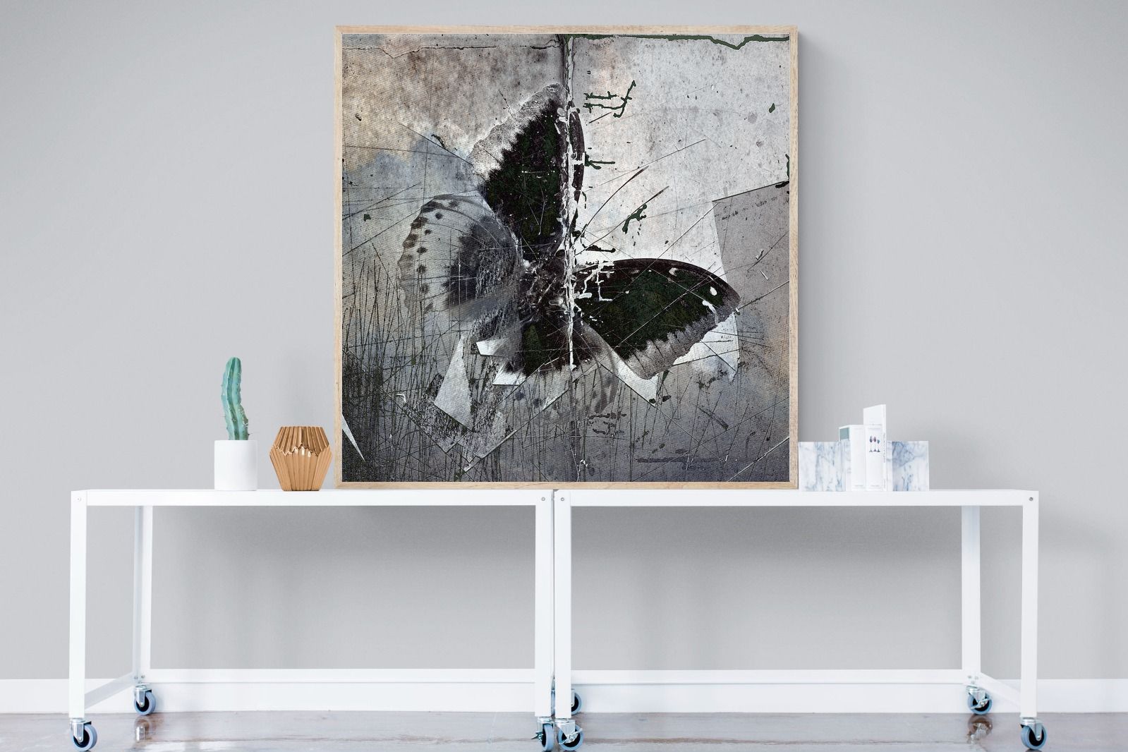 Butterfly Art-Wall_Art-120 x 120cm-Mounted Canvas-Wood-Pixalot