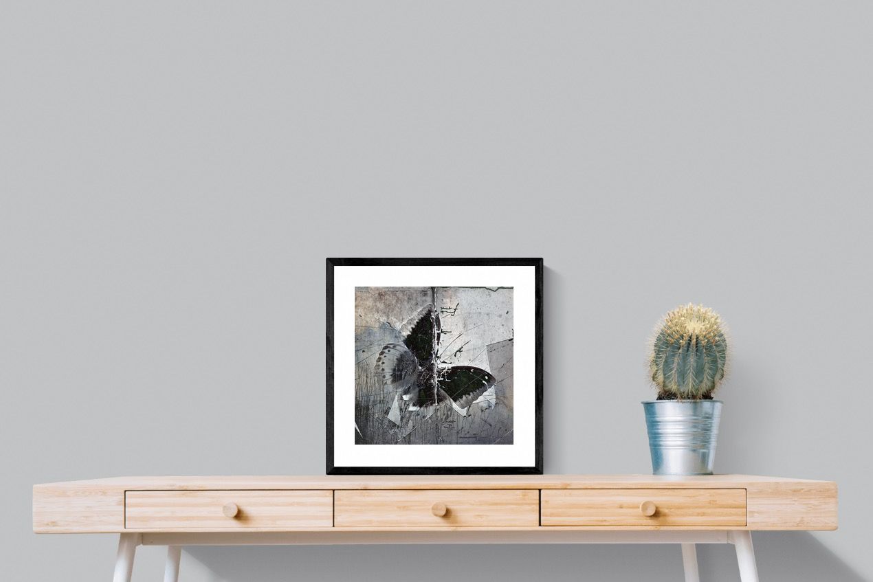 Butterfly Art-Wall_Art-50 x 50cm-Framed Print-Black-Pixalot