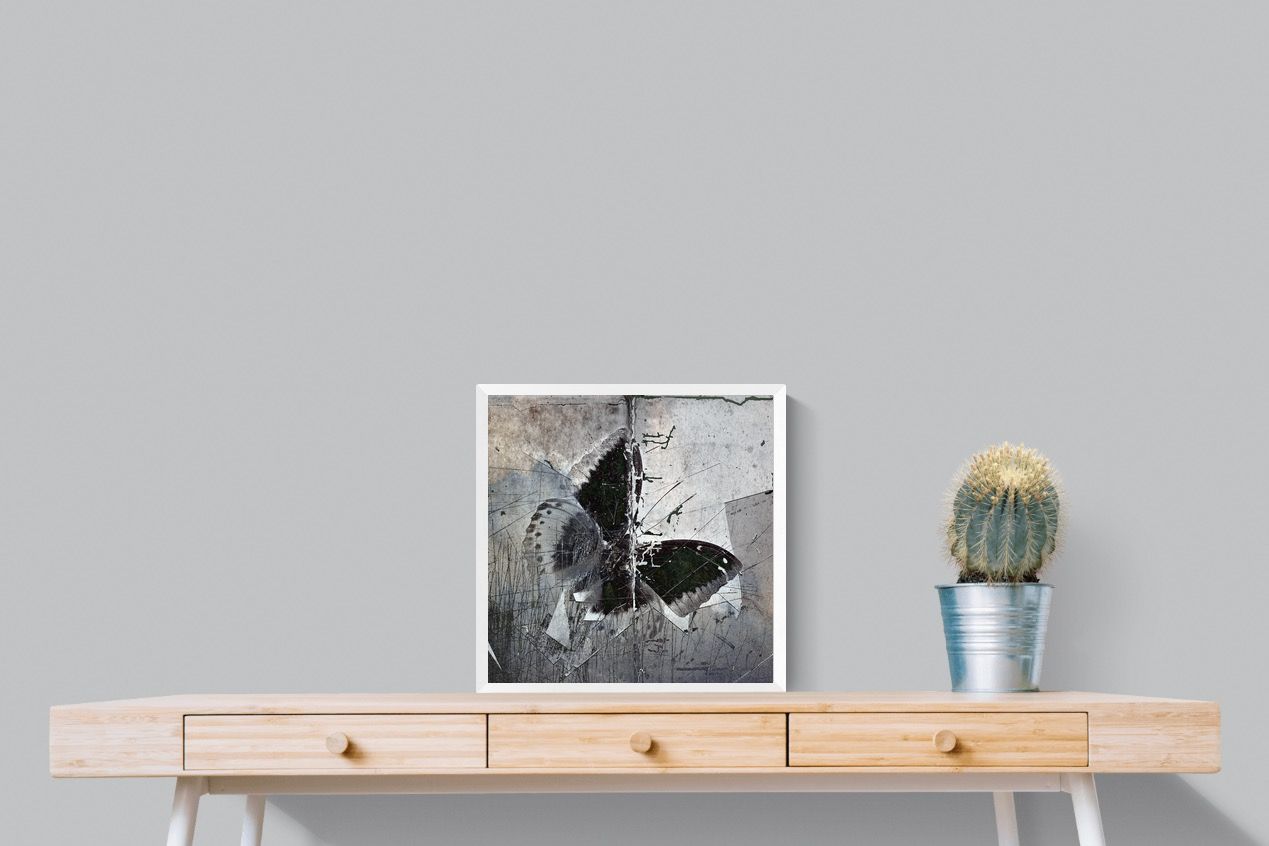Butterfly Art-Wall_Art-50 x 50cm-Mounted Canvas-White-Pixalot