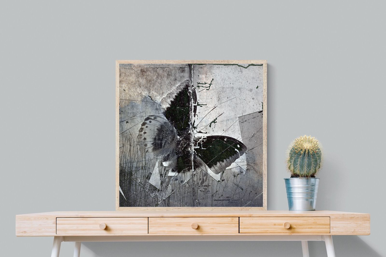 Butterfly Art-Wall_Art-80 x 80cm-Mounted Canvas-Wood-Pixalot