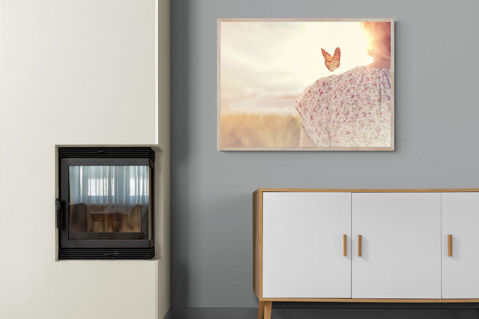 Butterfly-Wall_Art-100 x 75cm-Mounted Canvas-Wood-Pixalot