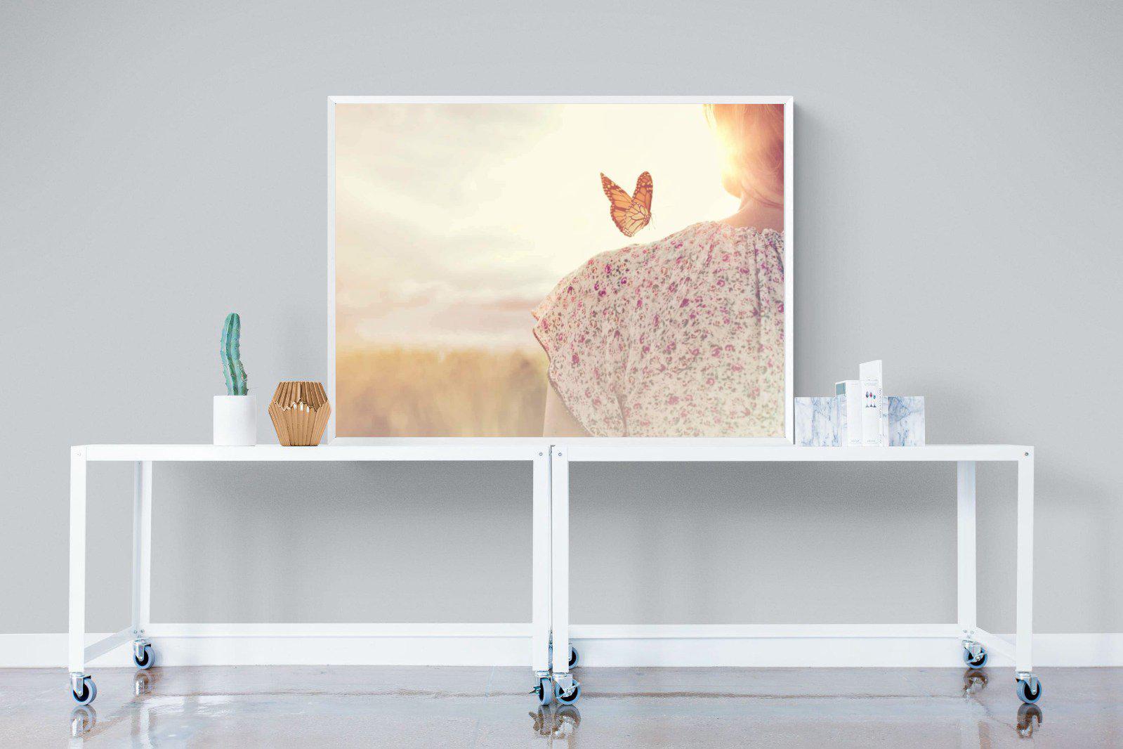 Butterfly-Wall_Art-120 x 90cm-Mounted Canvas-White-Pixalot