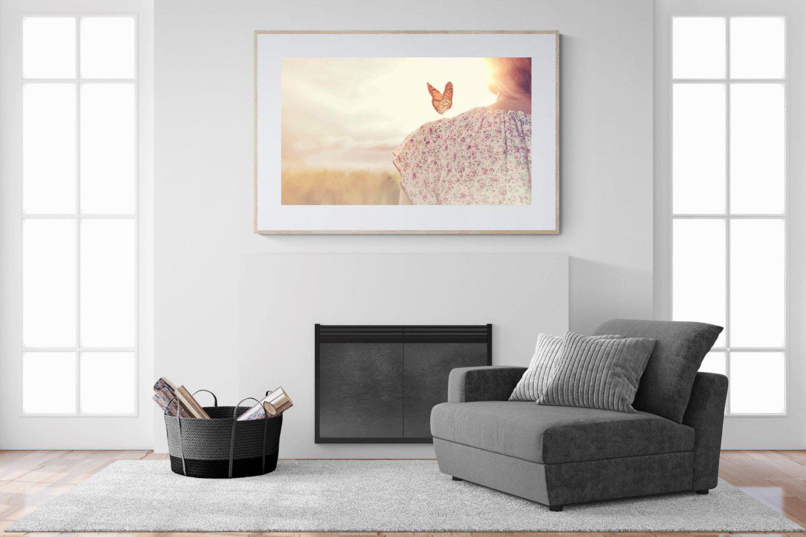 Butterfly-Wall_Art-150 x 100cm-Framed Print-Wood-Pixalot