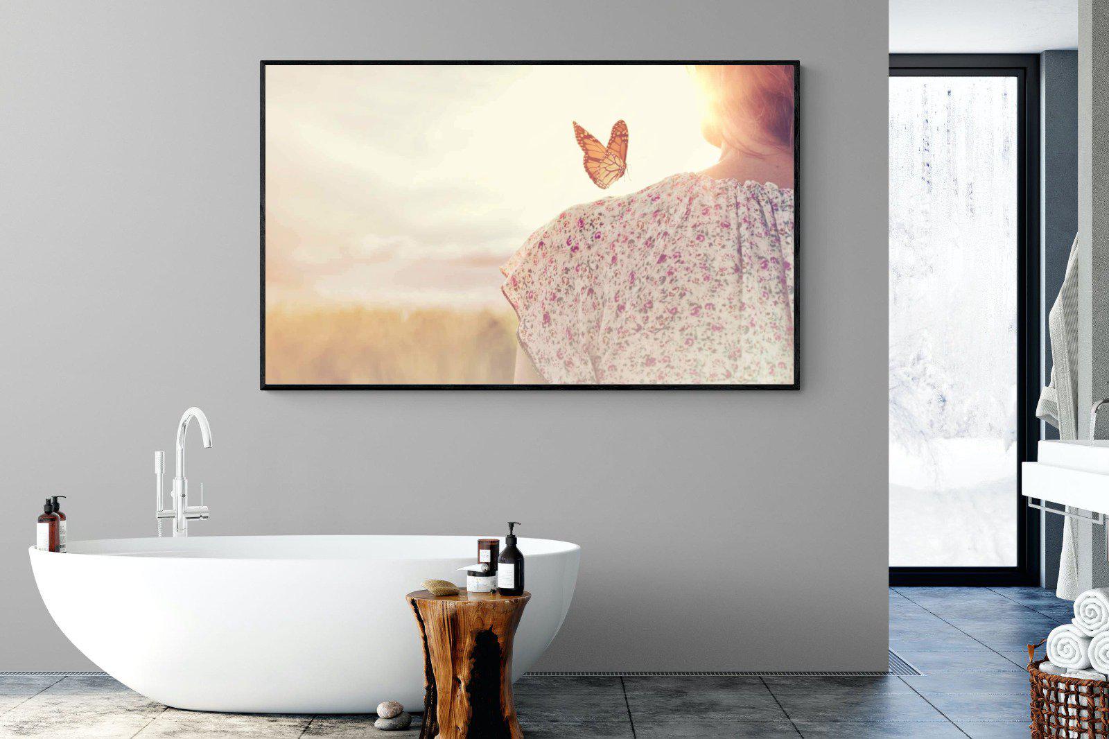 Butterfly-Wall_Art-180 x 110cm-Mounted Canvas-Black-Pixalot