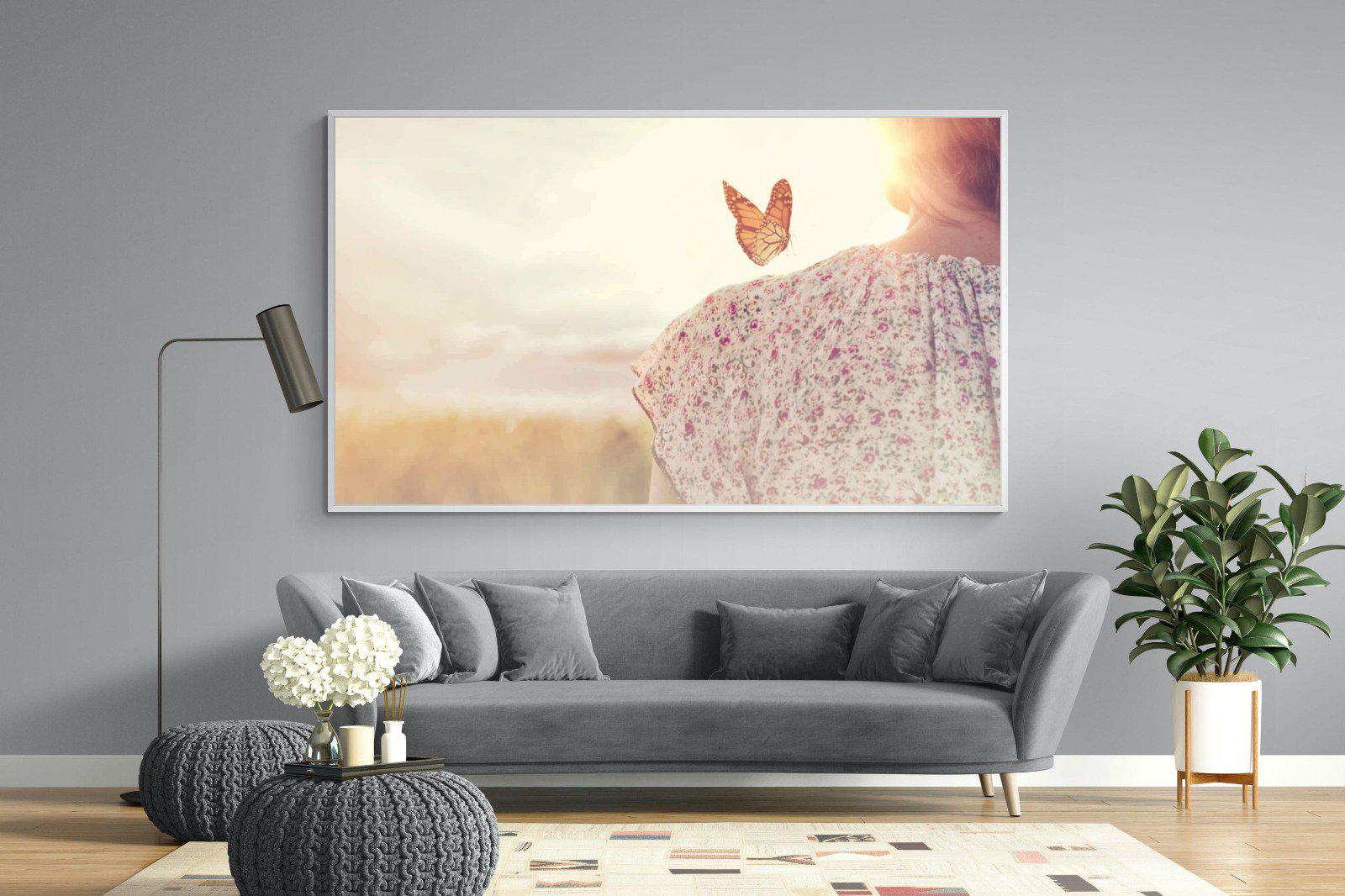 Butterfly-Wall_Art-220 x 130cm-Mounted Canvas-White-Pixalot
