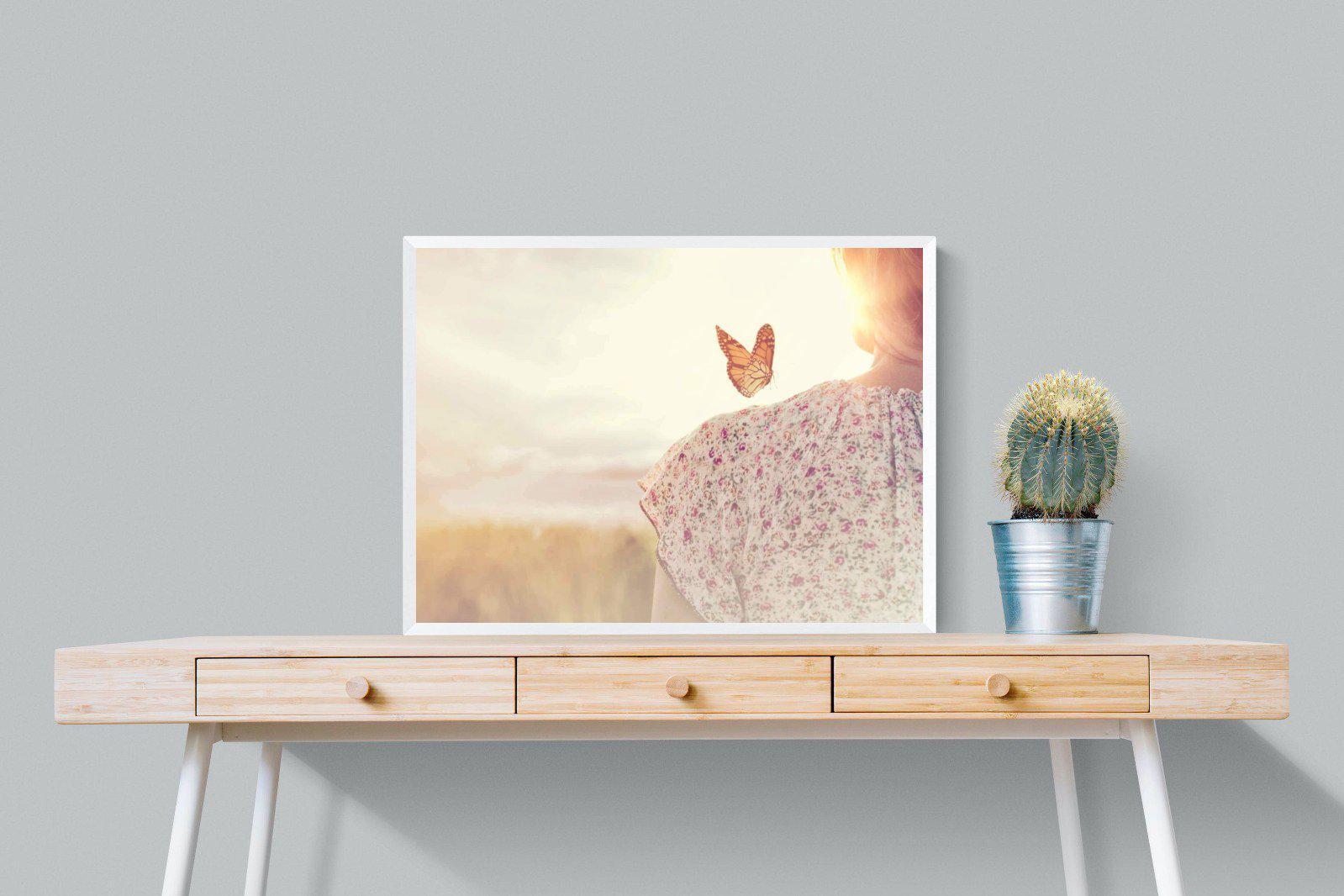 Butterfly-Wall_Art-80 x 60cm-Mounted Canvas-White-Pixalot