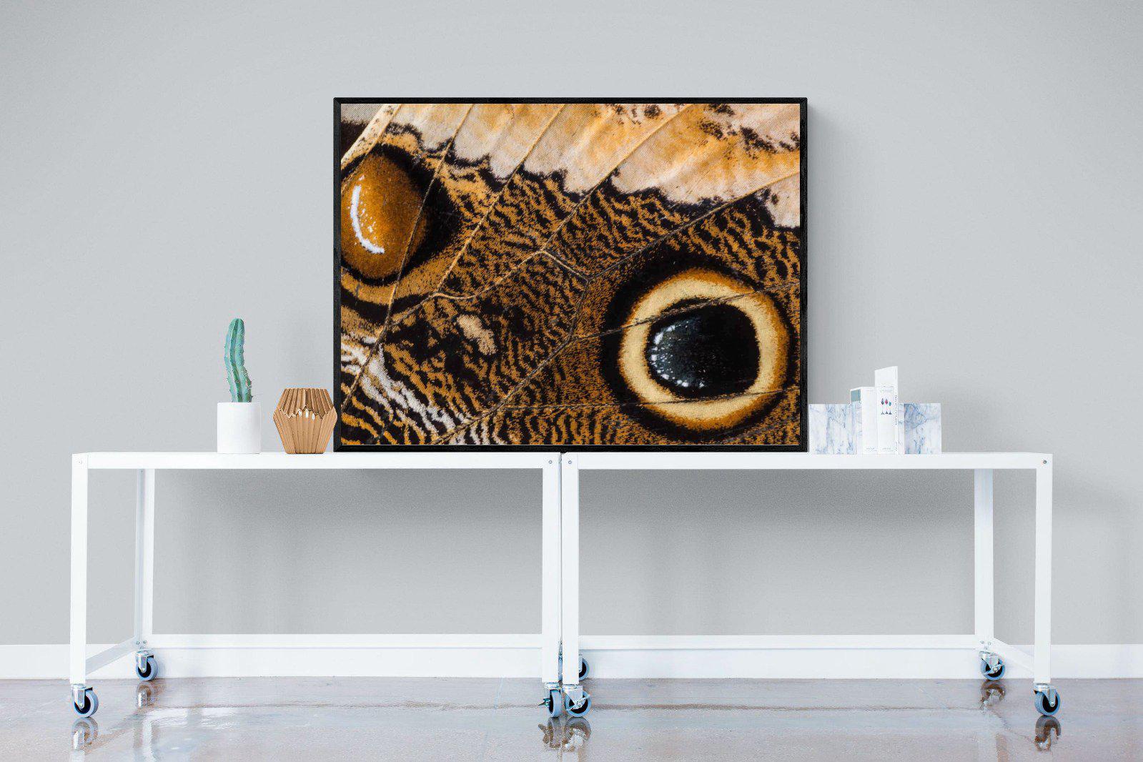 Butterly Wings-Wall_Art-120 x 90cm-Mounted Canvas-Black-Pixalot