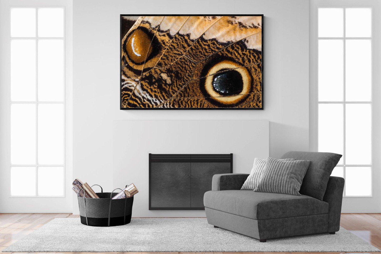 Butterly Wings-Wall_Art-150 x 100cm-Mounted Canvas-Black-Pixalot