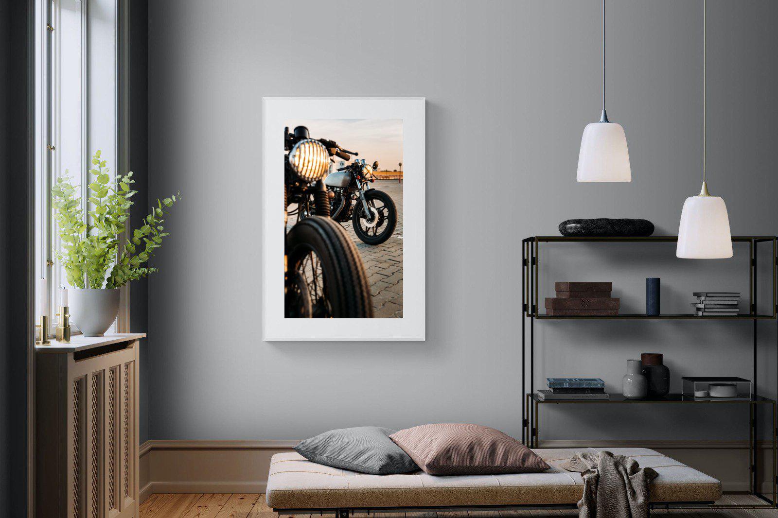 Cafe Racers-Wall_Art-100 x 150cm-Framed Print-White-Pixalot