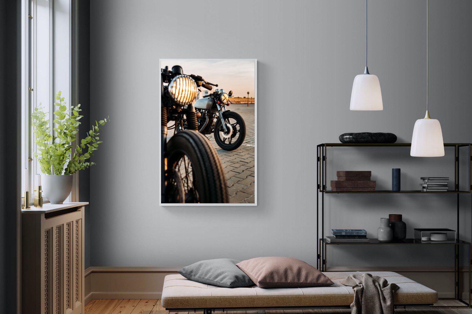 Cafe Racers-Wall_Art-100 x 150cm-Mounted Canvas-White-Pixalot
