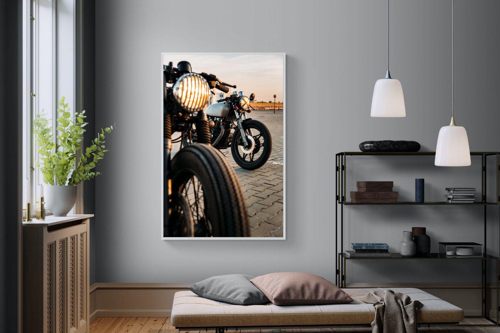 Cafe Racers-Wall_Art-120 x 180cm-Mounted Canvas-White-Pixalot