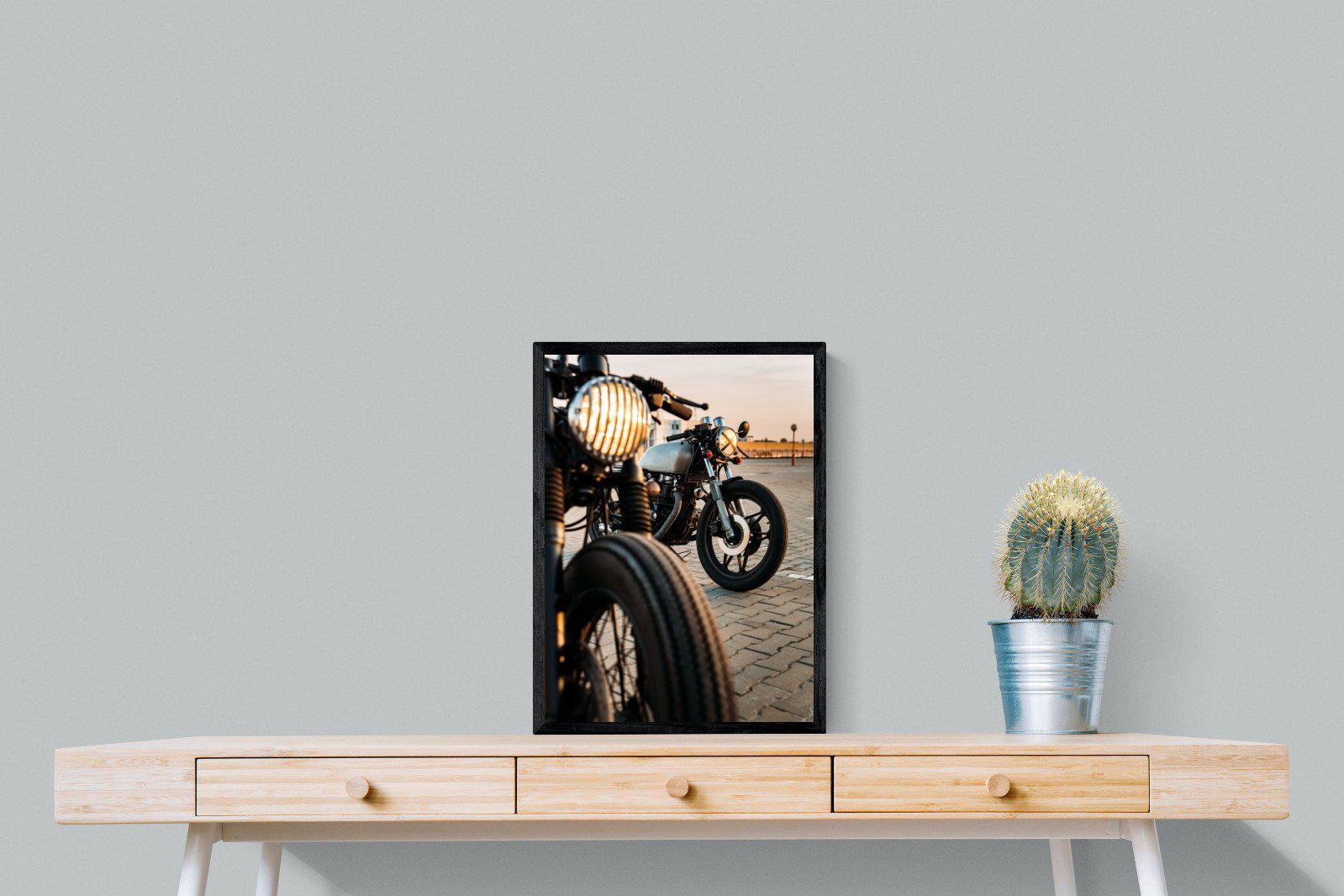 Cafe Racers-Wall_Art-45 x 60cm-Mounted Canvas-Black-Pixalot