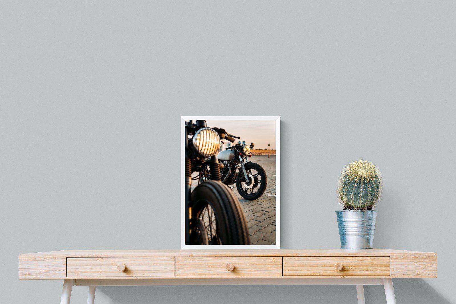 Cafe Racers-Wall_Art-45 x 60cm-Mounted Canvas-White-Pixalot