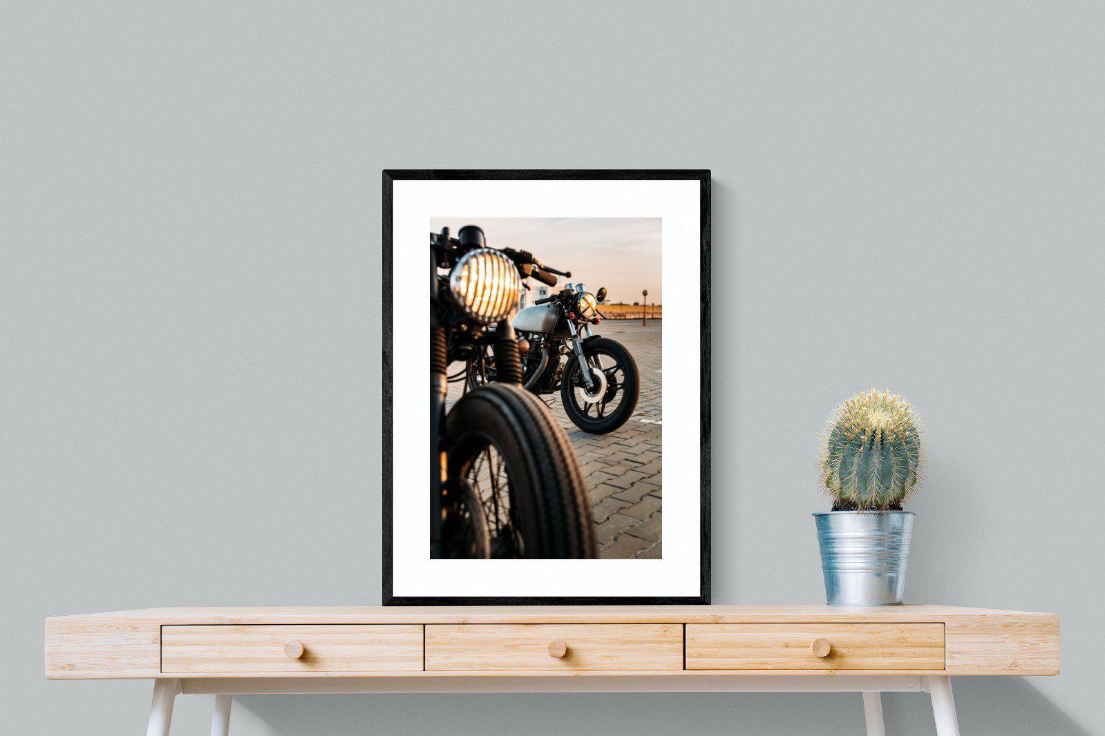 Cafe Racers-Wall_Art-60 x 80cm-Framed Print-Black-Pixalot