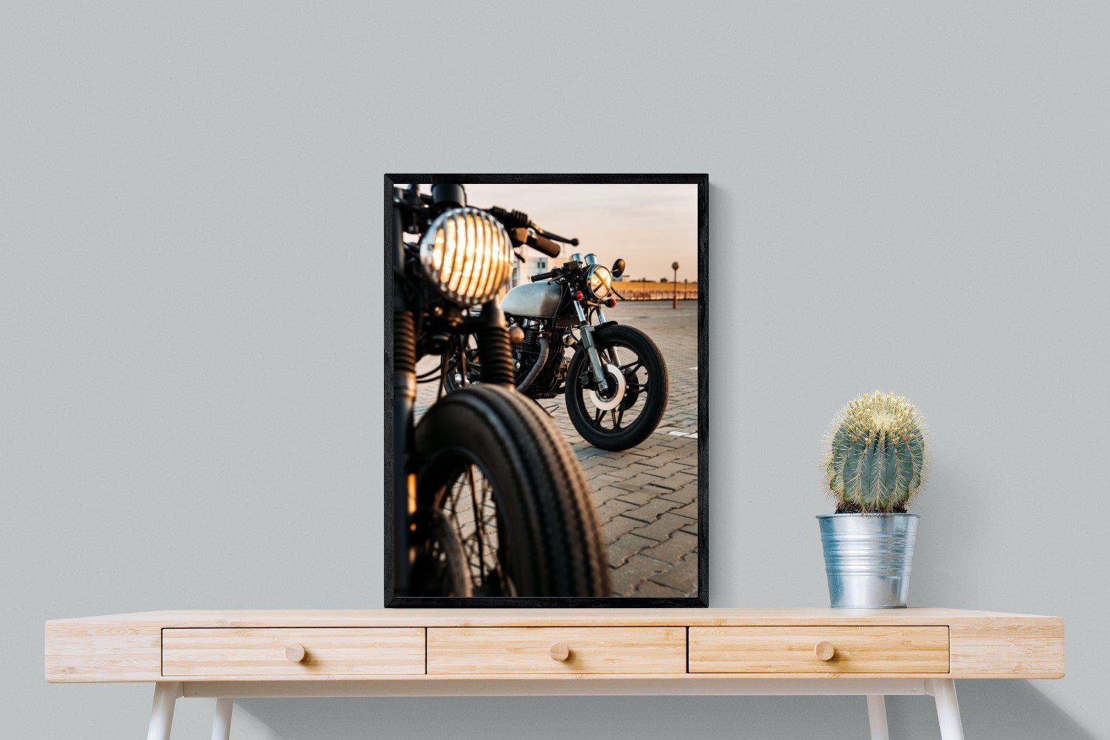 Cafe Racers-Wall_Art-60 x 80cm-Mounted Canvas-Black-Pixalot