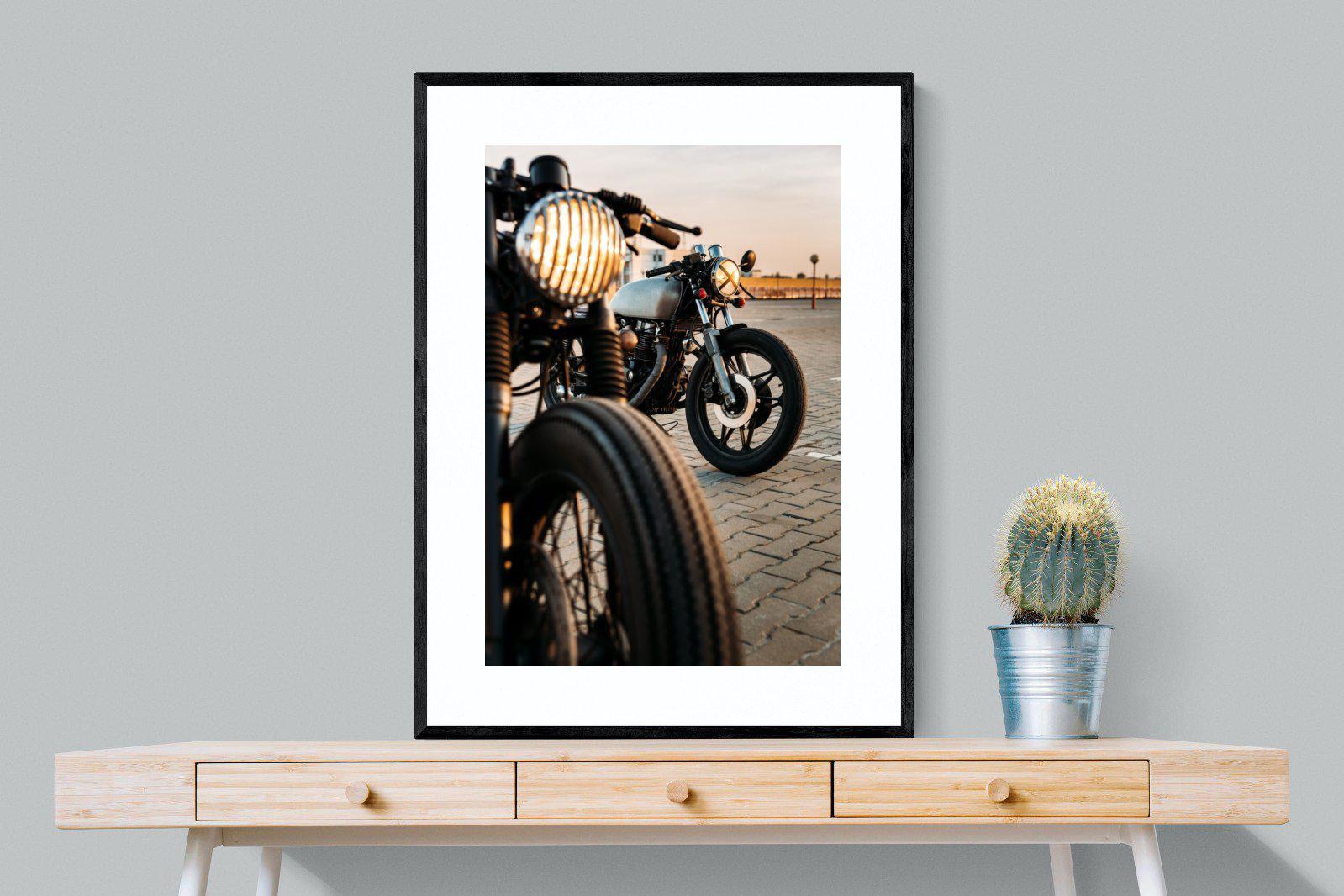 Cafe Racers-Wall_Art-75 x 100cm-Framed Print-Black-Pixalot