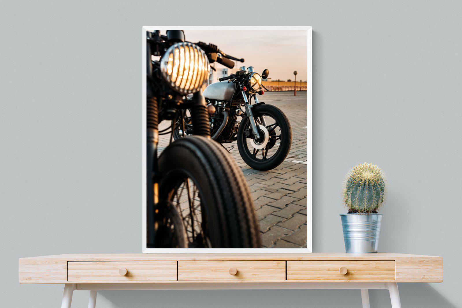 Cafe Racers-Wall_Art-75 x 100cm-Mounted Canvas-White-Pixalot