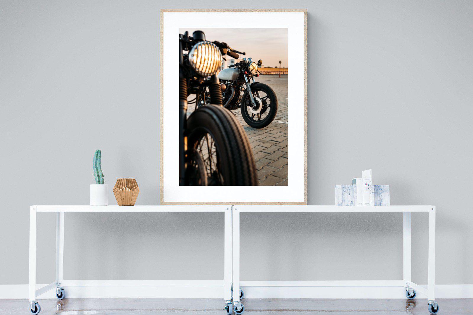 Cafe Racers-Wall_Art-90 x 120cm-Framed Print-Wood-Pixalot