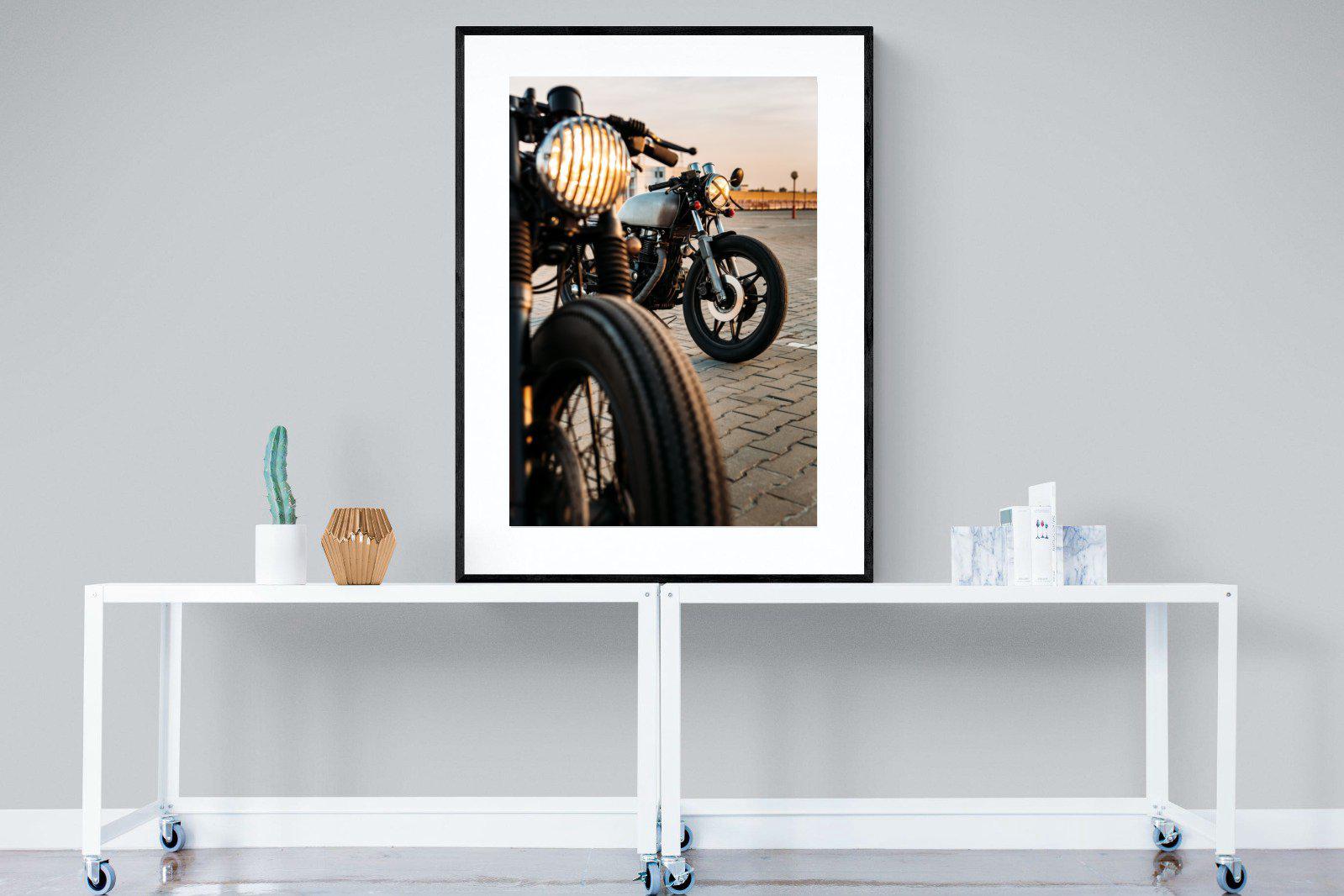 Cafe Racers-Wall_Art-90 x 120cm-Framed Print-Black-Pixalot