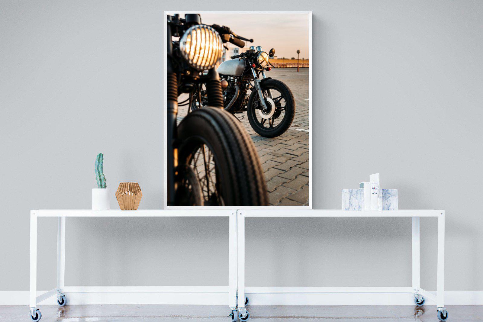 Cafe Racers-Wall_Art-90 x 120cm-Mounted Canvas-White-Pixalot
