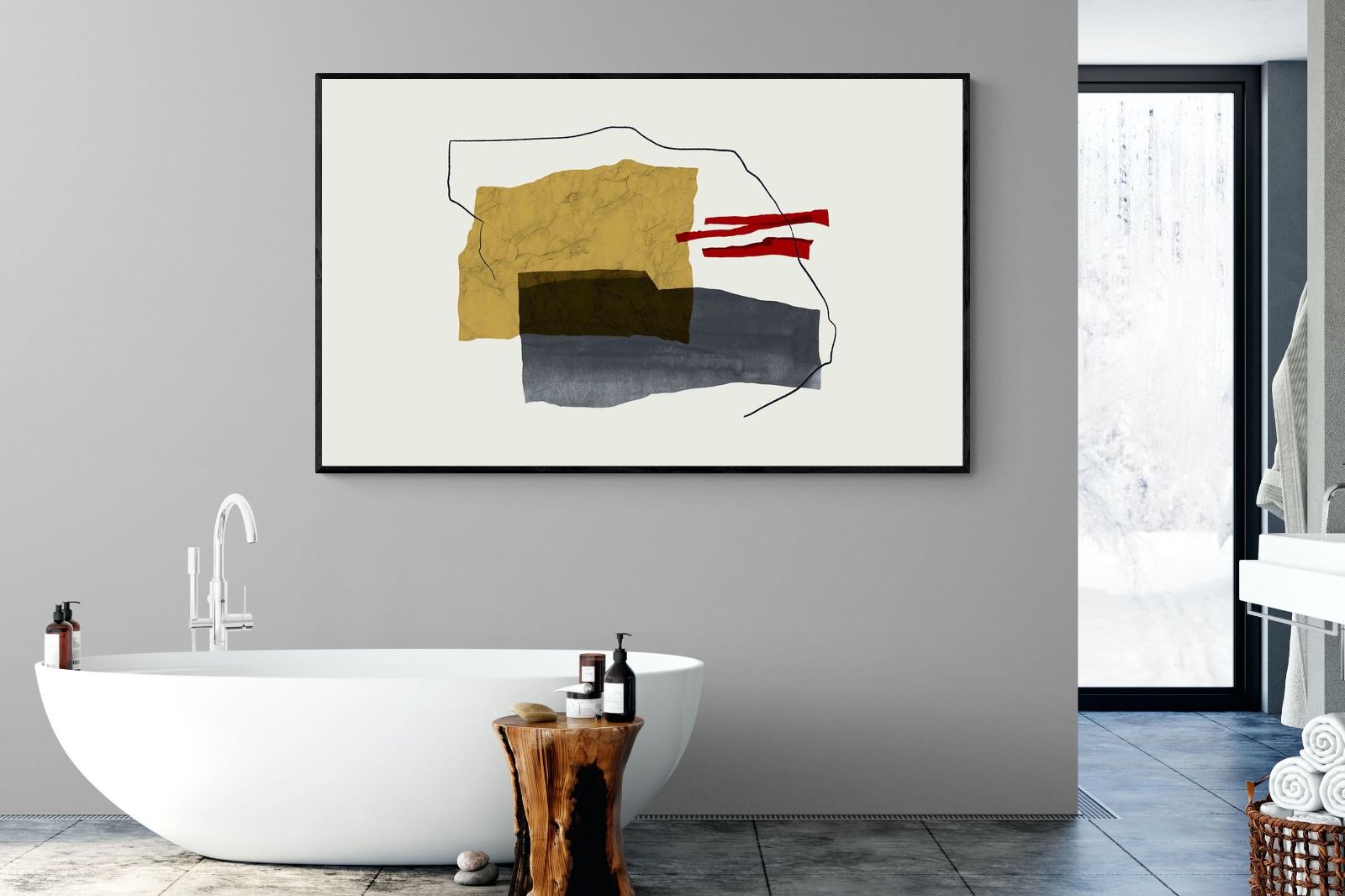 Callahan Three-Wall_Art-180 x 110cm-Mounted Canvas-Black-Pixalot
