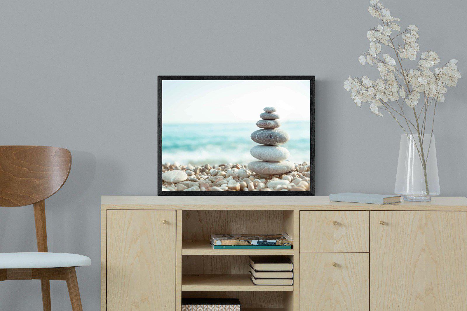 Calm-Wall_Art-60 x 45cm-Mounted Canvas-Black-Pixalot