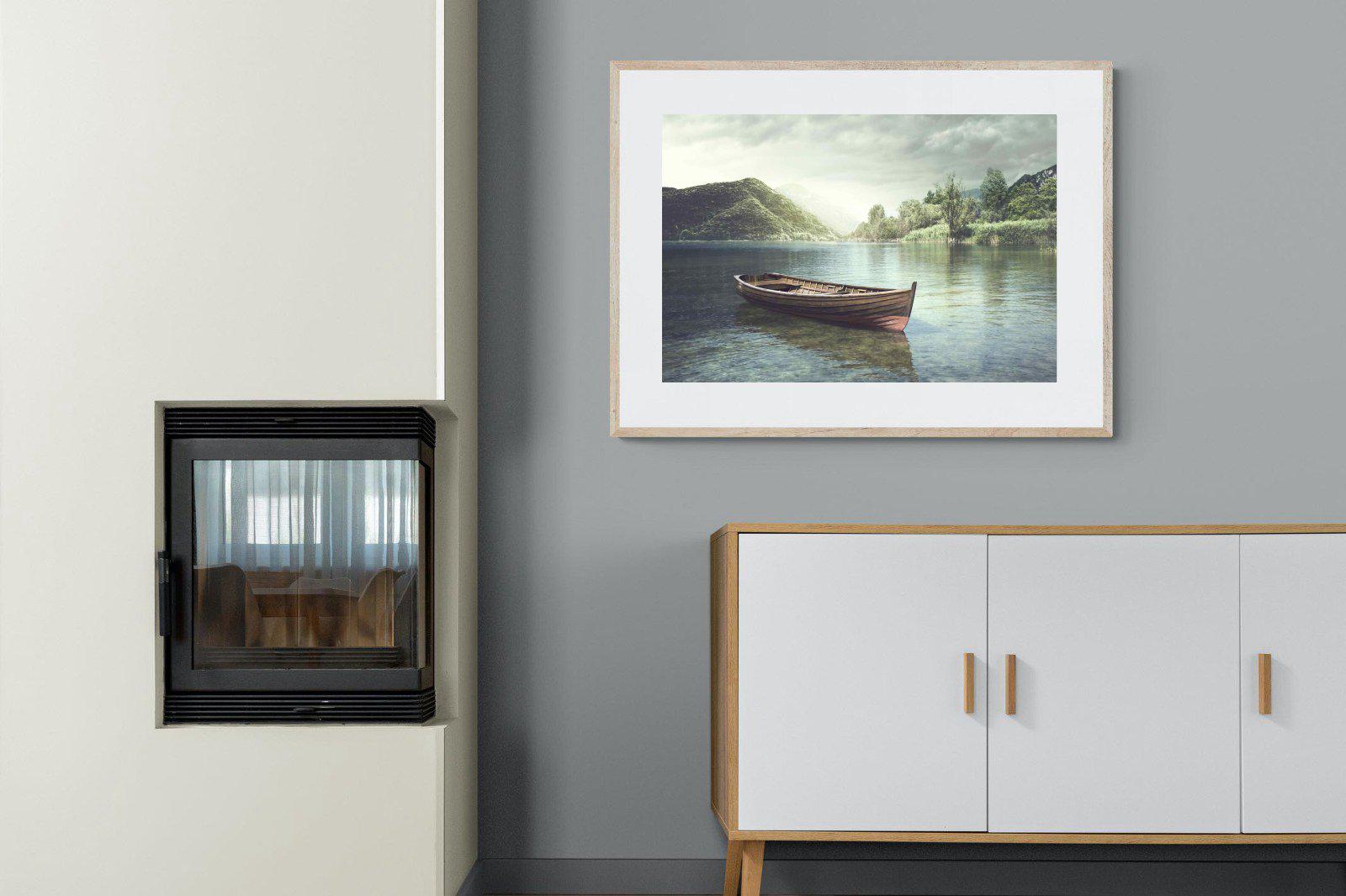Calm Waters-Wall_Art-100 x 75cm-Framed Print-Wood-Pixalot