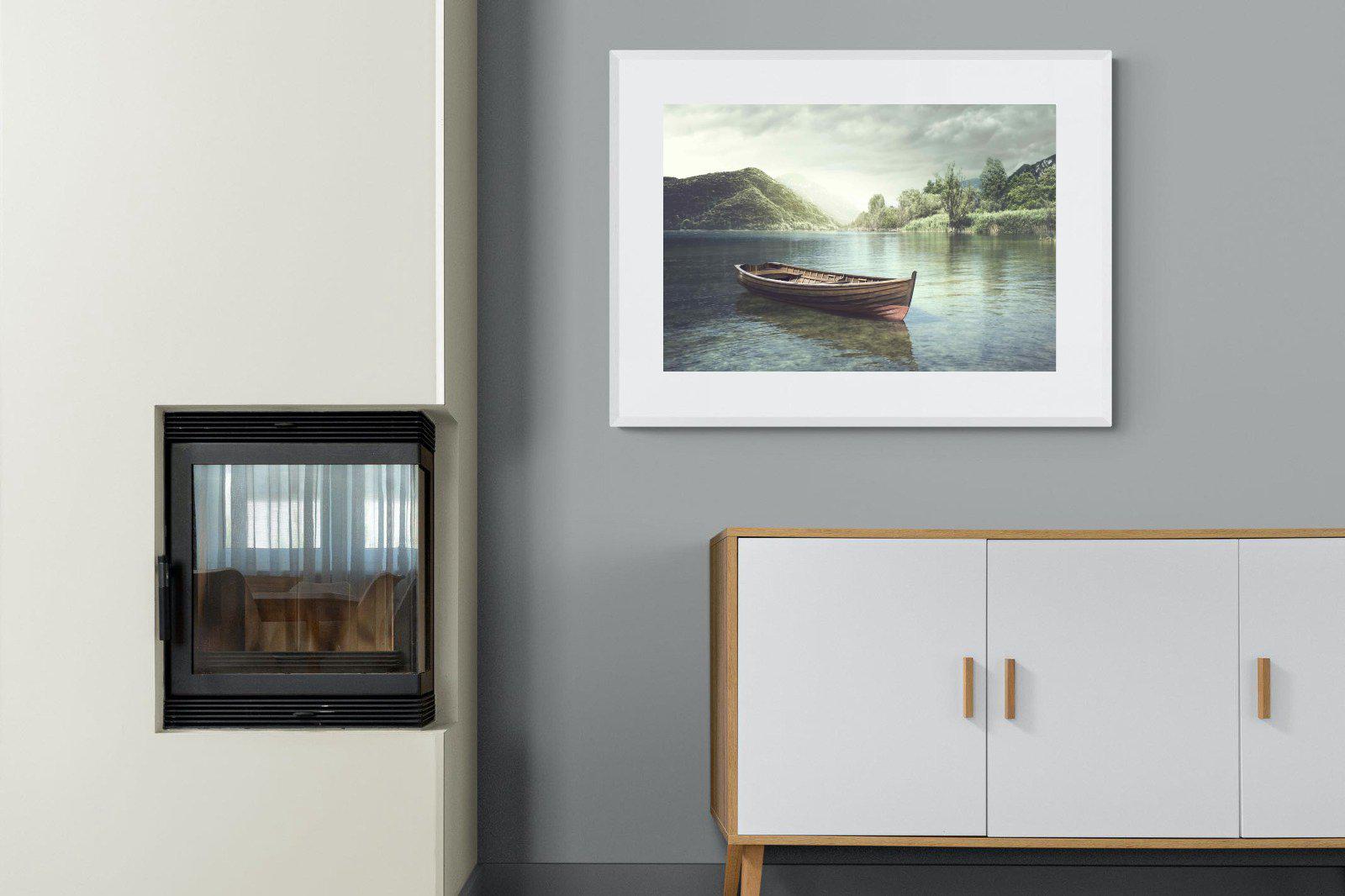 Calm Waters-Wall_Art-100 x 75cm-Framed Print-White-Pixalot