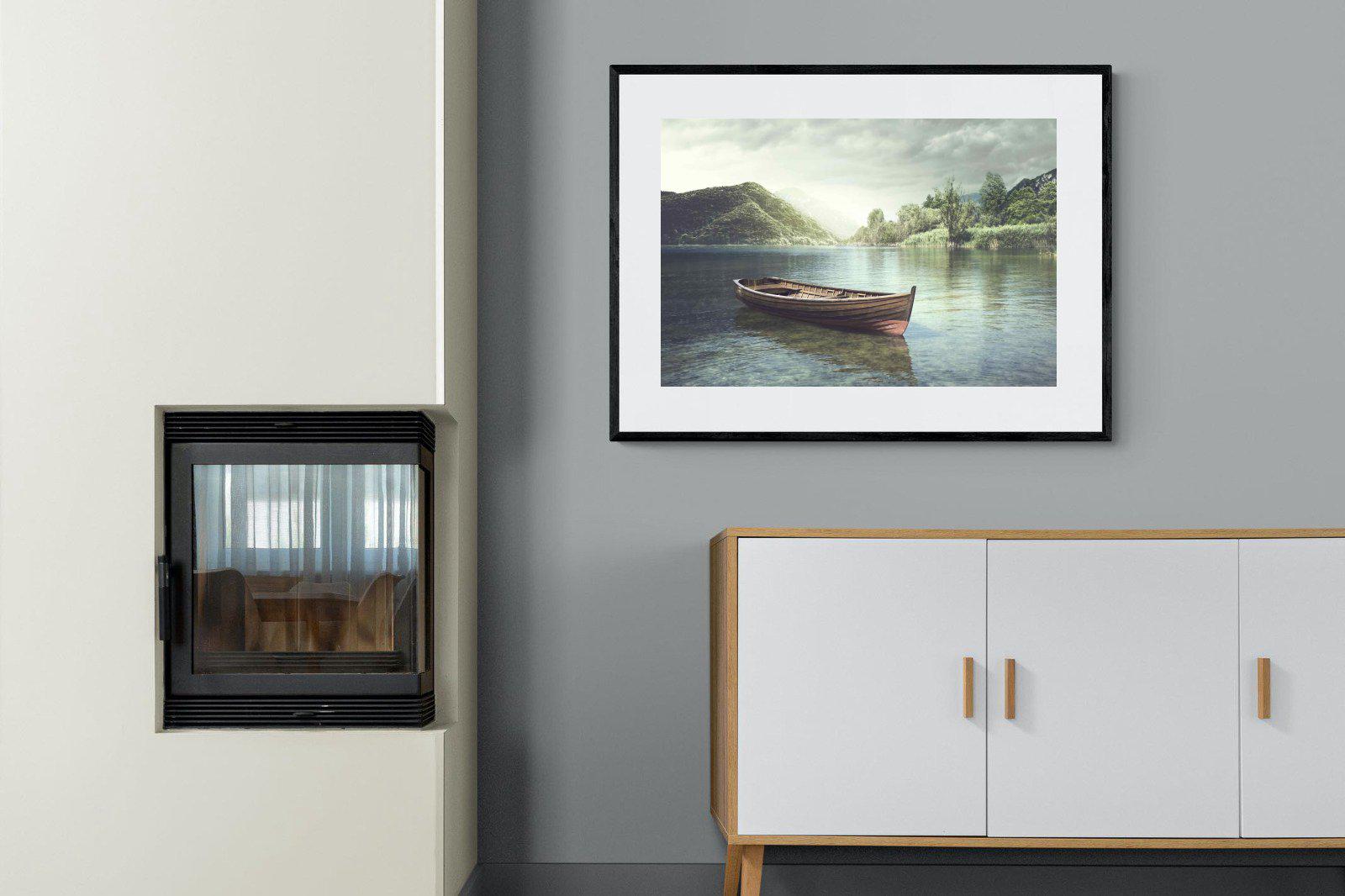 Calm Waters-Wall_Art-100 x 75cm-Framed Print-Black-Pixalot