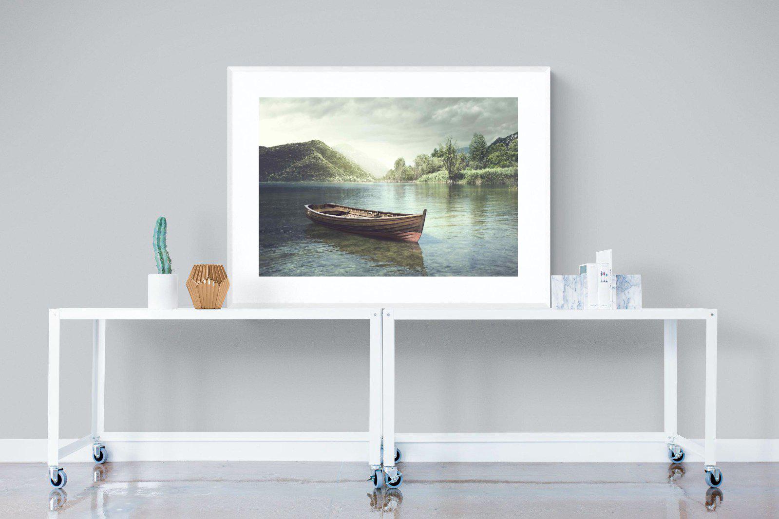 Calm Waters-Wall_Art-120 x 90cm-Framed Print-White-Pixalot