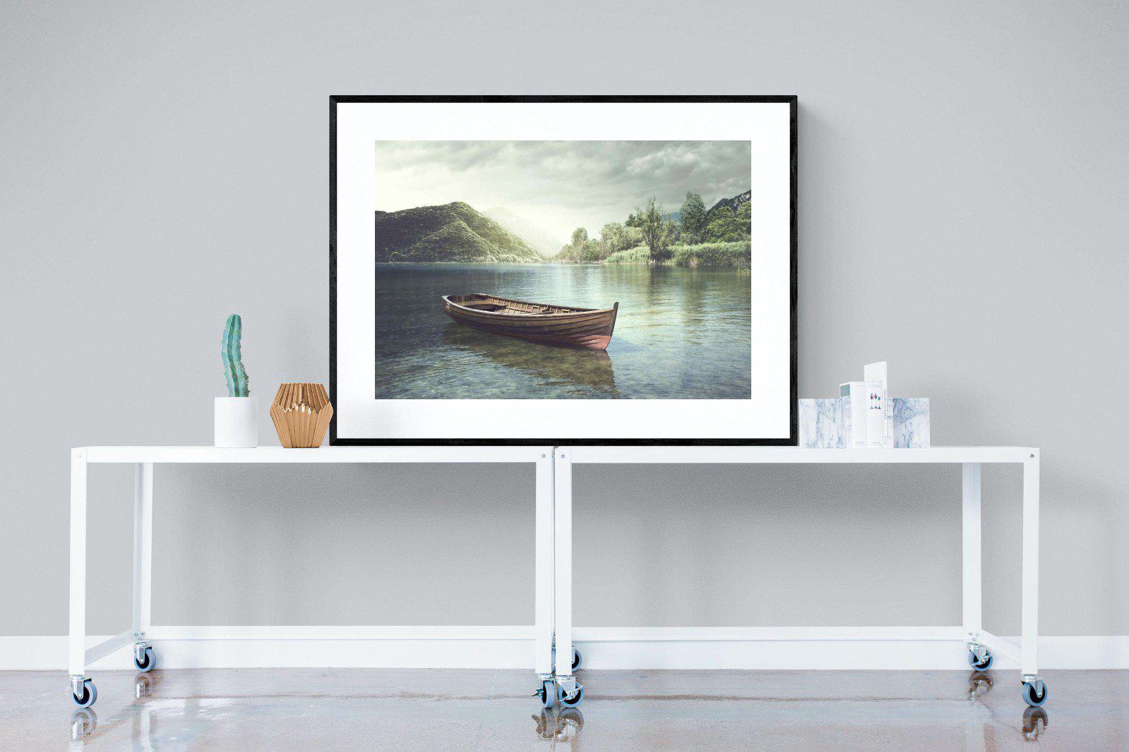 Calm Waters-Wall_Art-120 x 90cm-Framed Print-Black-Pixalot