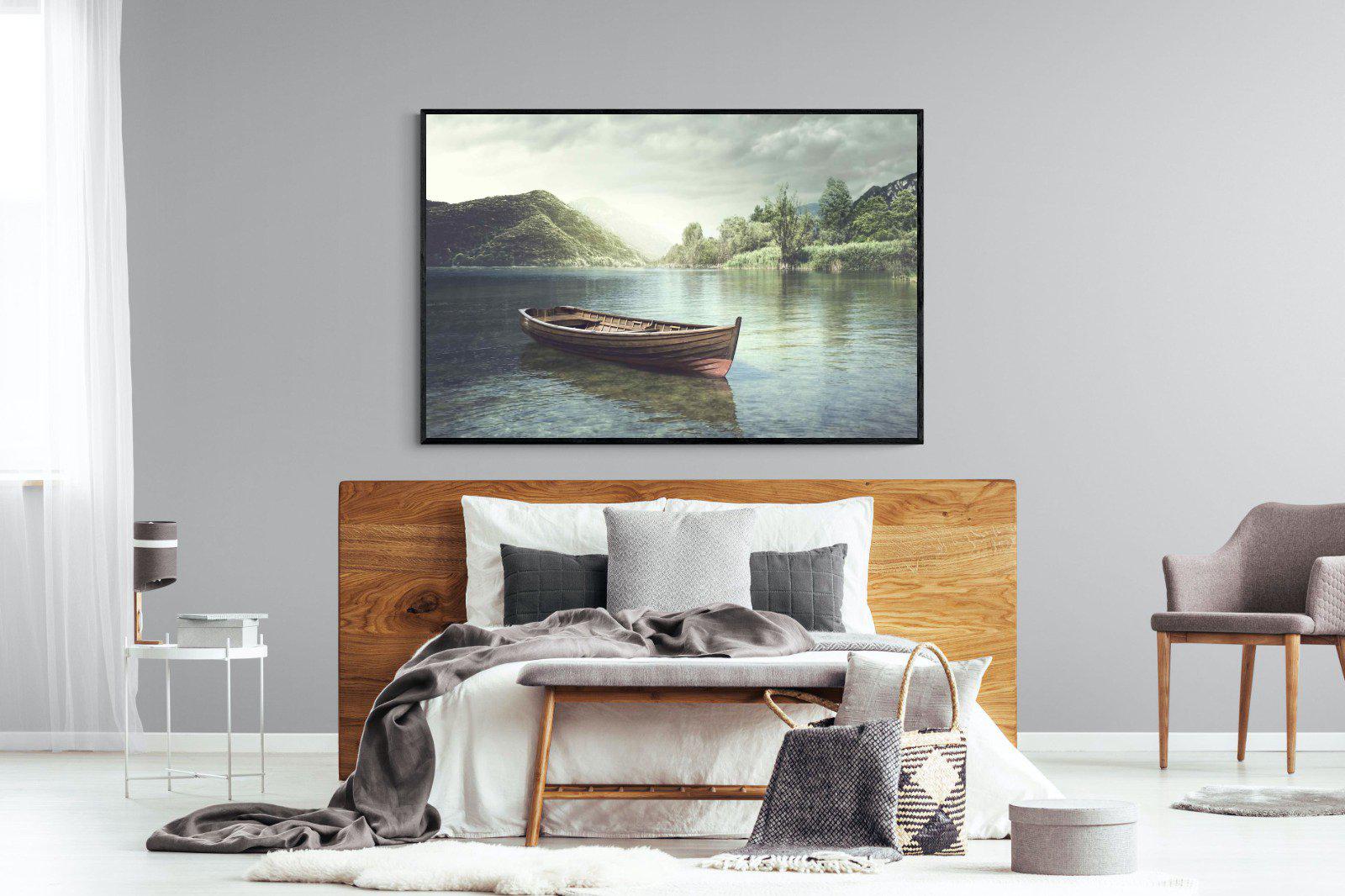 Calm Waters-Wall_Art-150 x 100cm-Mounted Canvas-Black-Pixalot