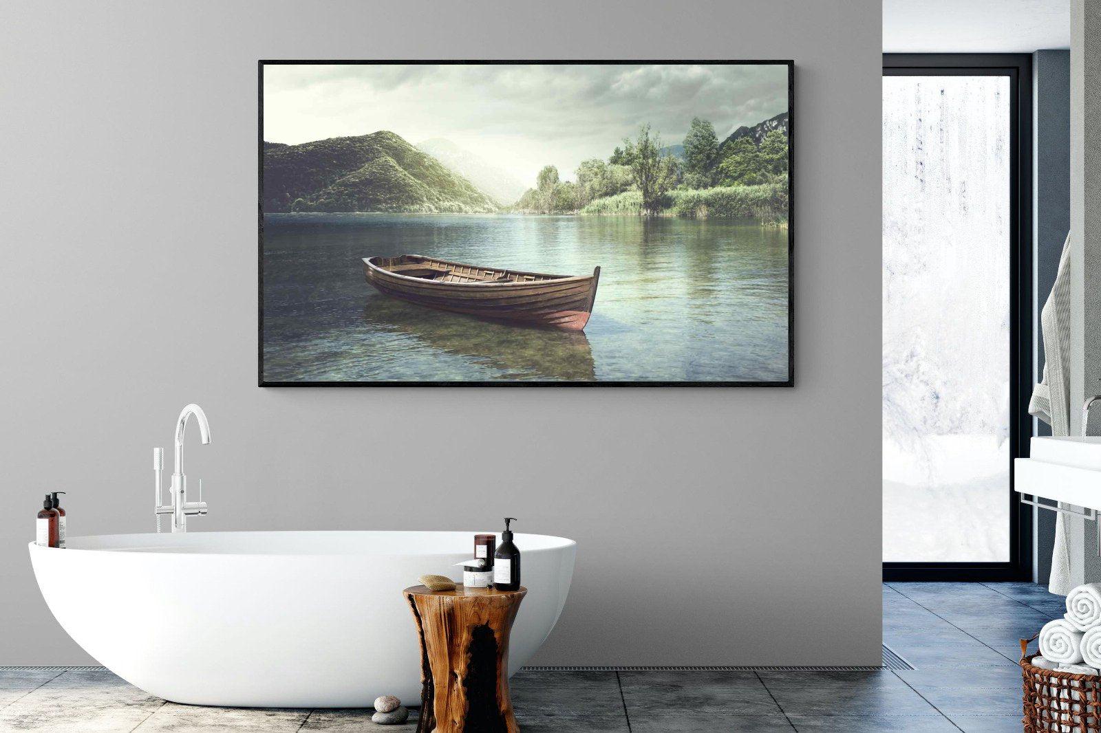 Calm Waters-Wall_Art-180 x 110cm-Mounted Canvas-Black-Pixalot