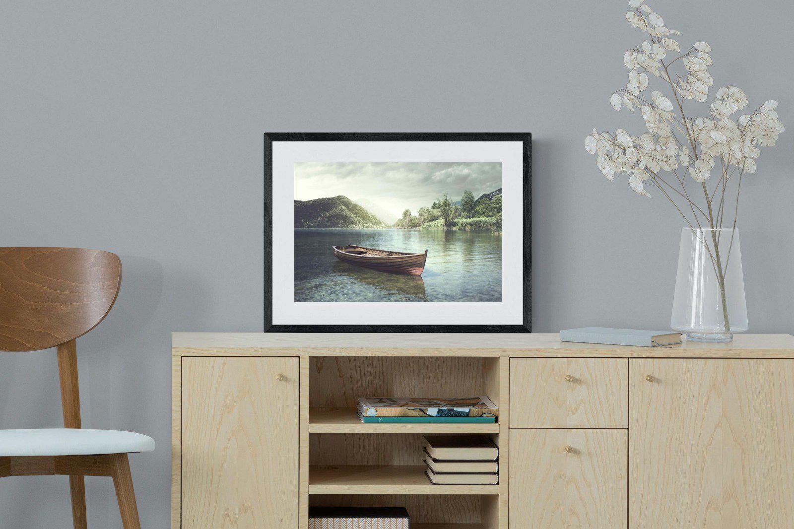 Calm Waters-Wall_Art-60 x 45cm-Framed Print-Black-Pixalot