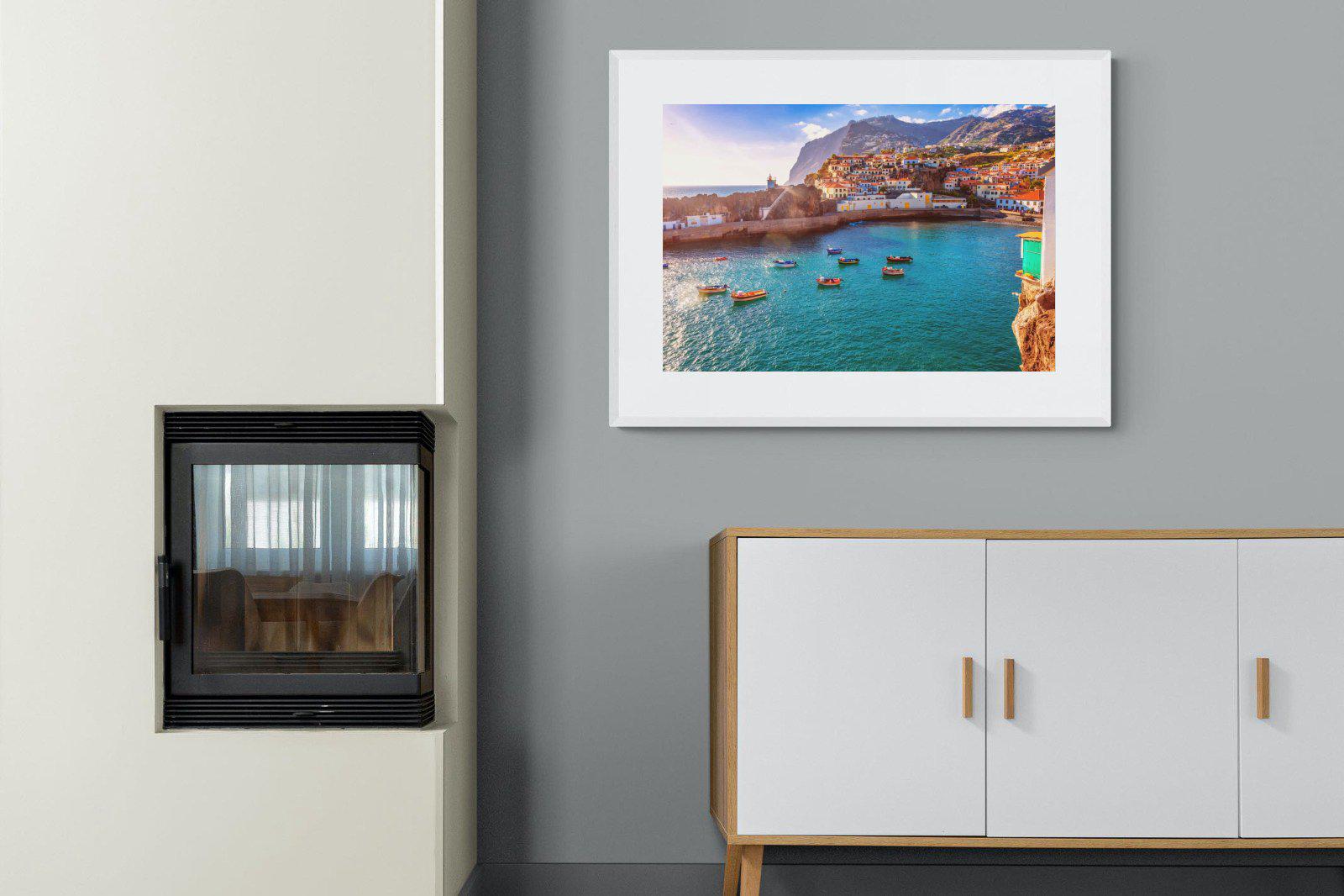 Camara de Lobos-Wall_Art-100 x 75cm-Framed Print-White-Pixalot