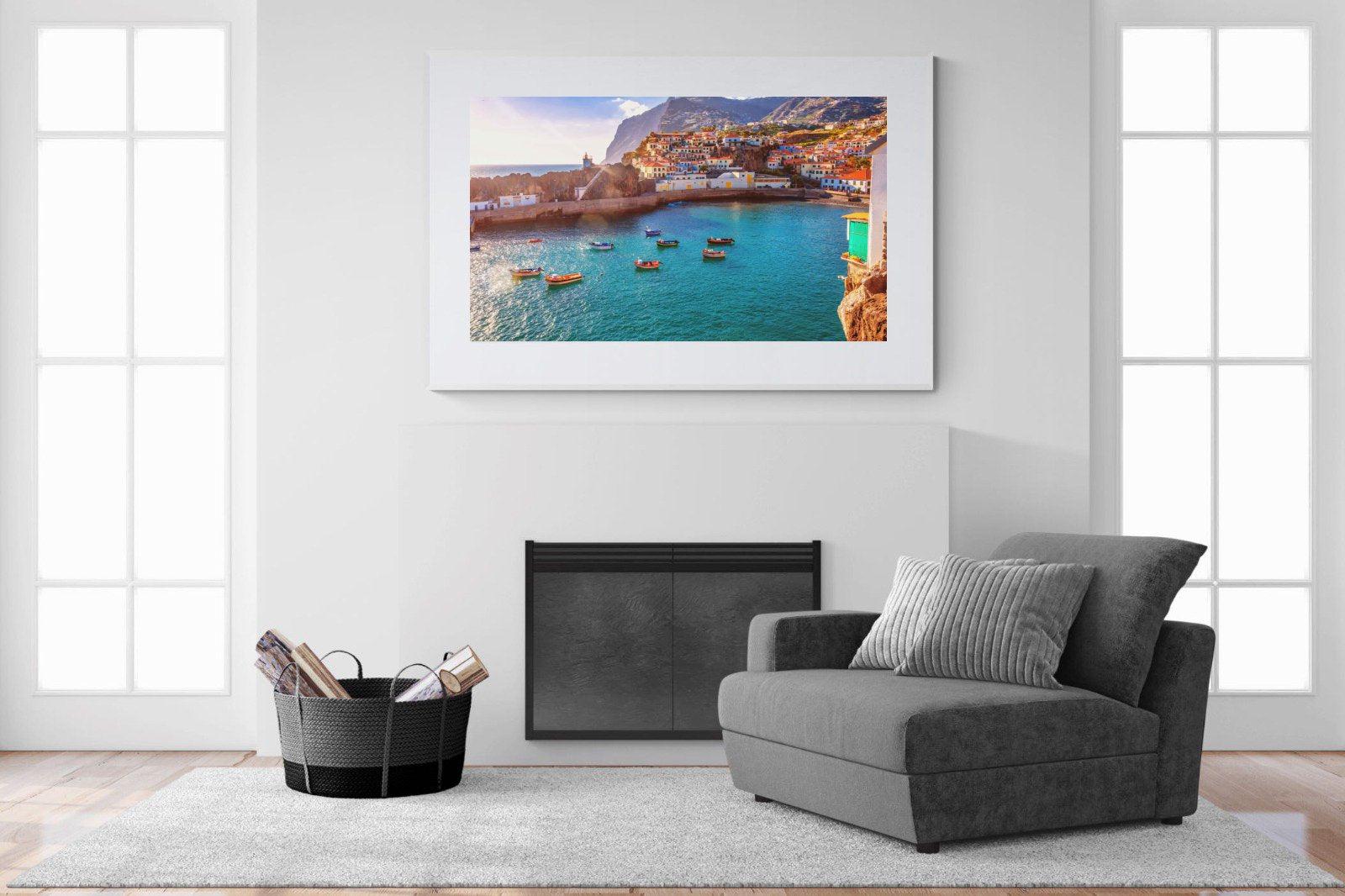 Camara de Lobos-Wall_Art-150 x 100cm-Framed Print-White-Pixalot
