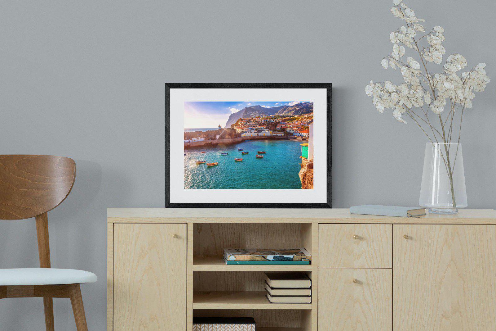 Camara de Lobos-Wall_Art-60 x 45cm-Framed Print-Black-Pixalot