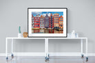 Canal Buildings-Wall_Art-120 x 90cm-Framed Print-Black-Pixalot