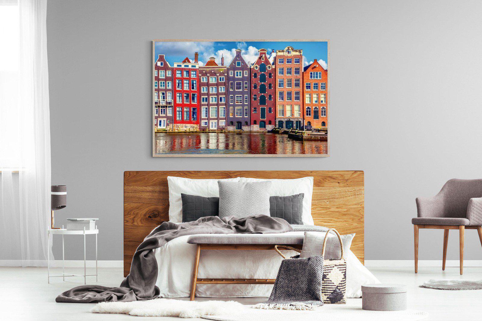 Canal Buildings-Wall_Art-150 x 100cm-Mounted Canvas-Wood-Pixalot