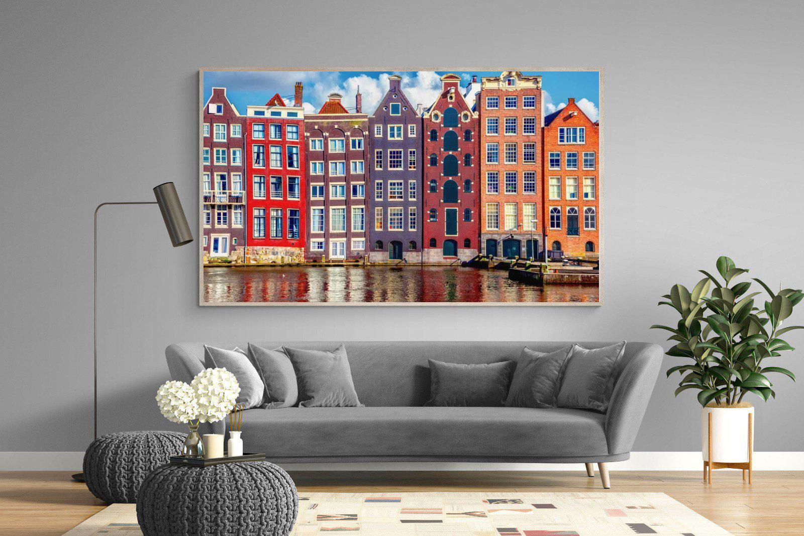 Canal Buildings-Wall_Art-220 x 130cm-Mounted Canvas-Wood-Pixalot