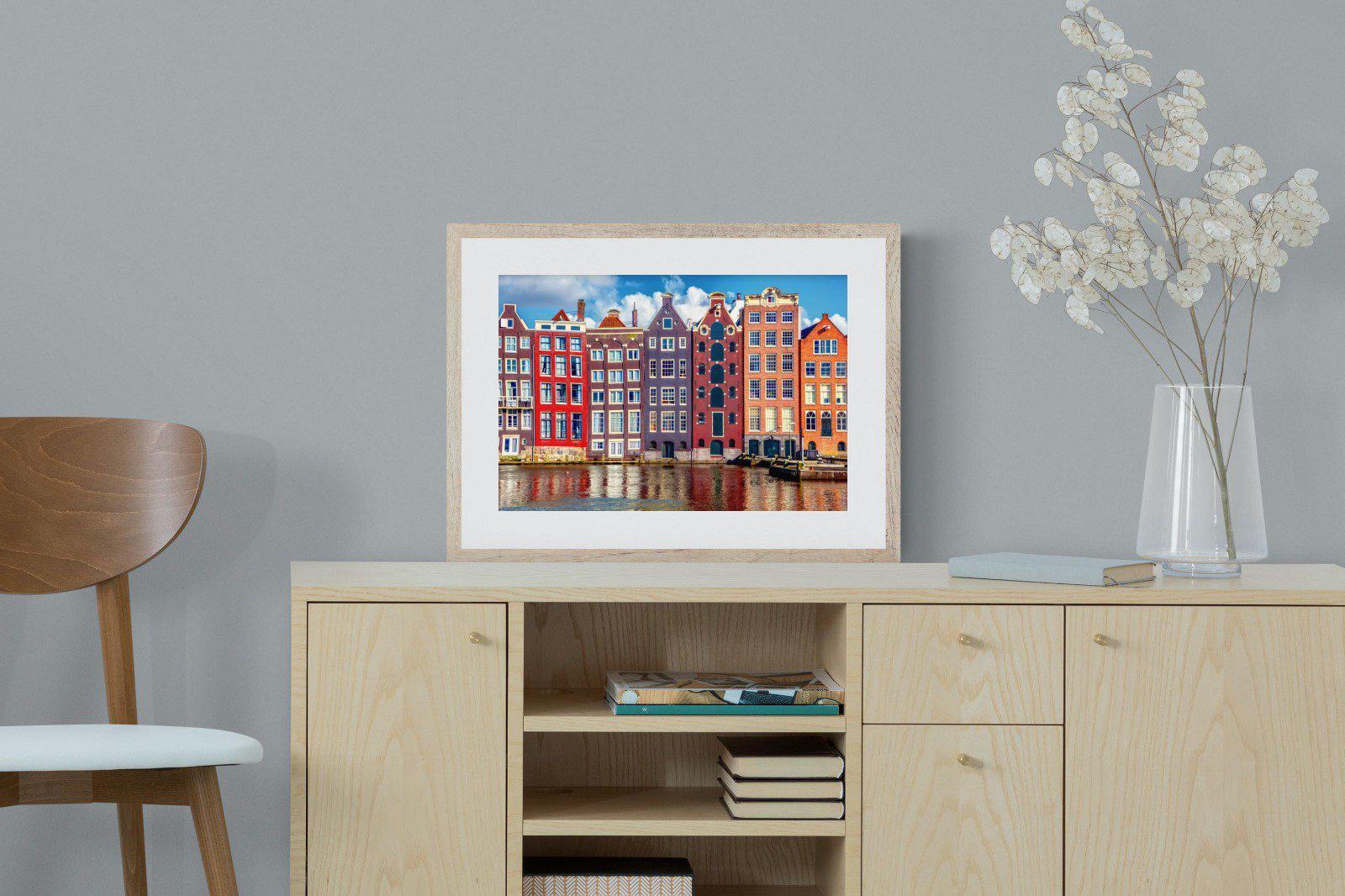 Canal Buildings-Wall_Art-60 x 45cm-Framed Print-Wood-Pixalot