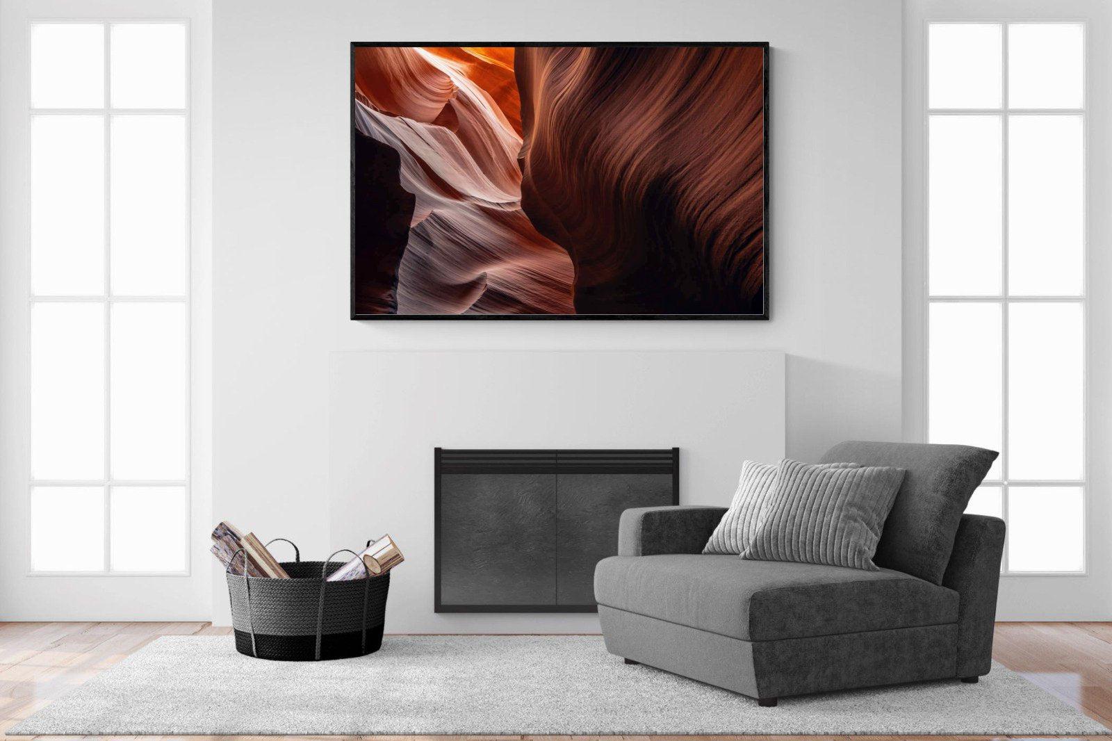 Canyon-Wall_Art-150 x 100cm-Mounted Canvas-Black-Pixalot