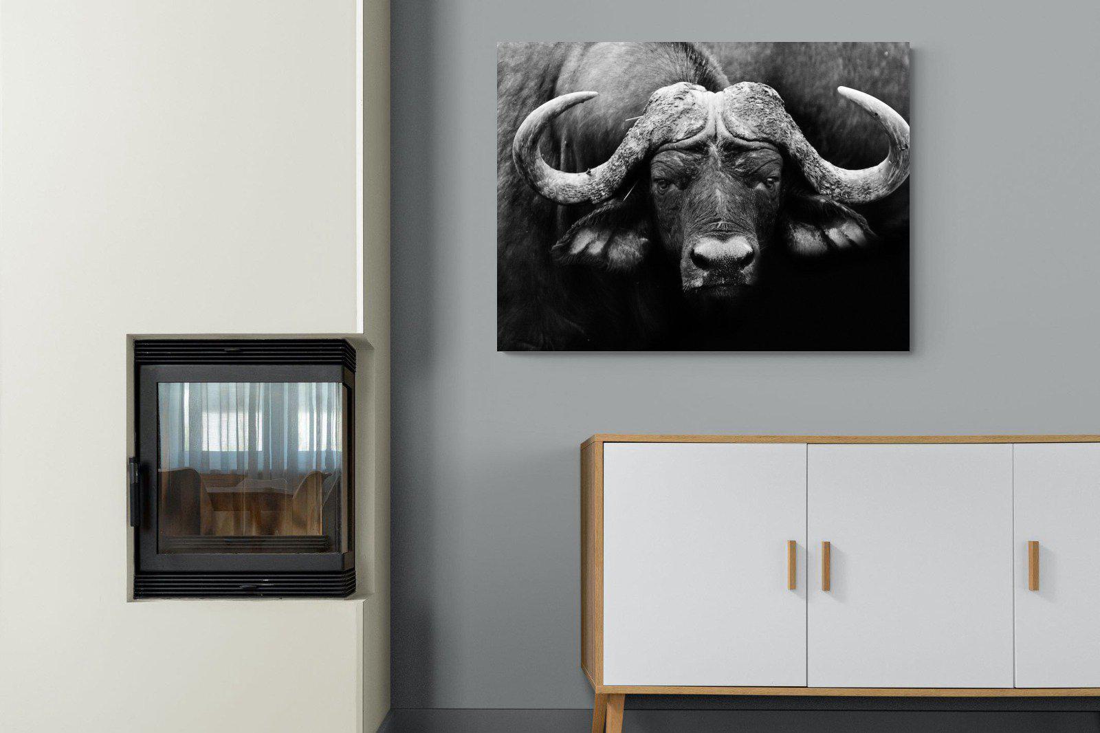 Cape Buffalo-Wall_Art-100 x 75cm-Mounted Canvas-No Frame-Pixalot
