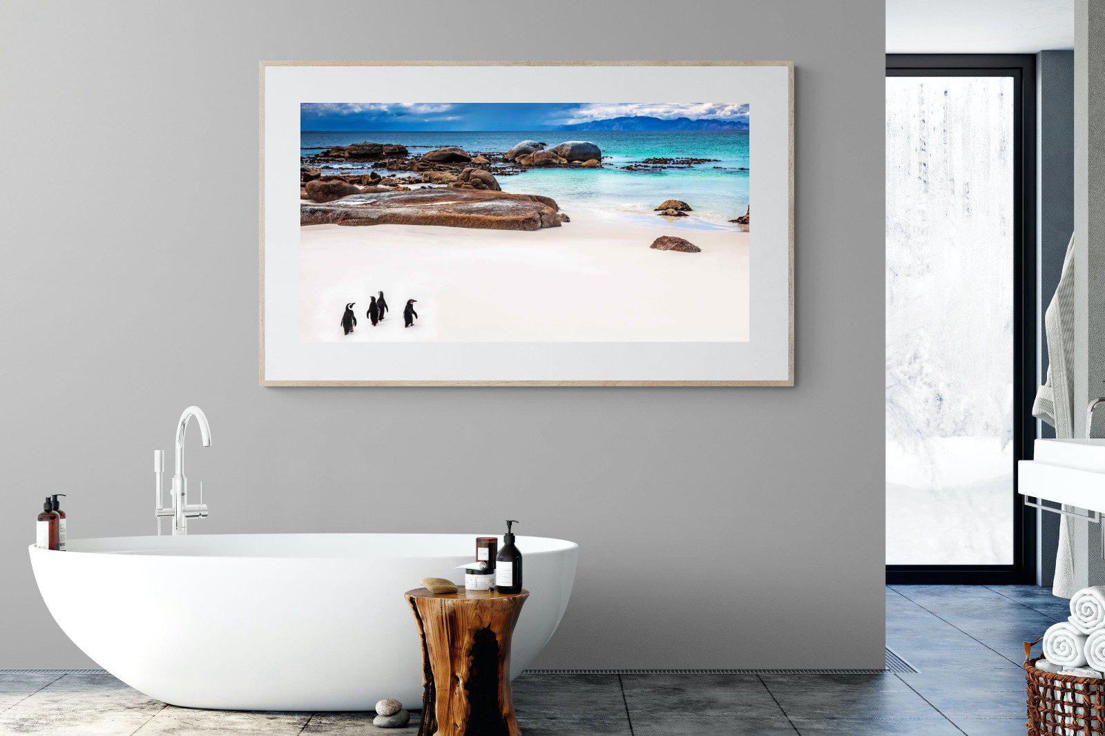 Cape Penguins-Wall_Art-180 x 110cm-Framed Print-Wood-Pixalot